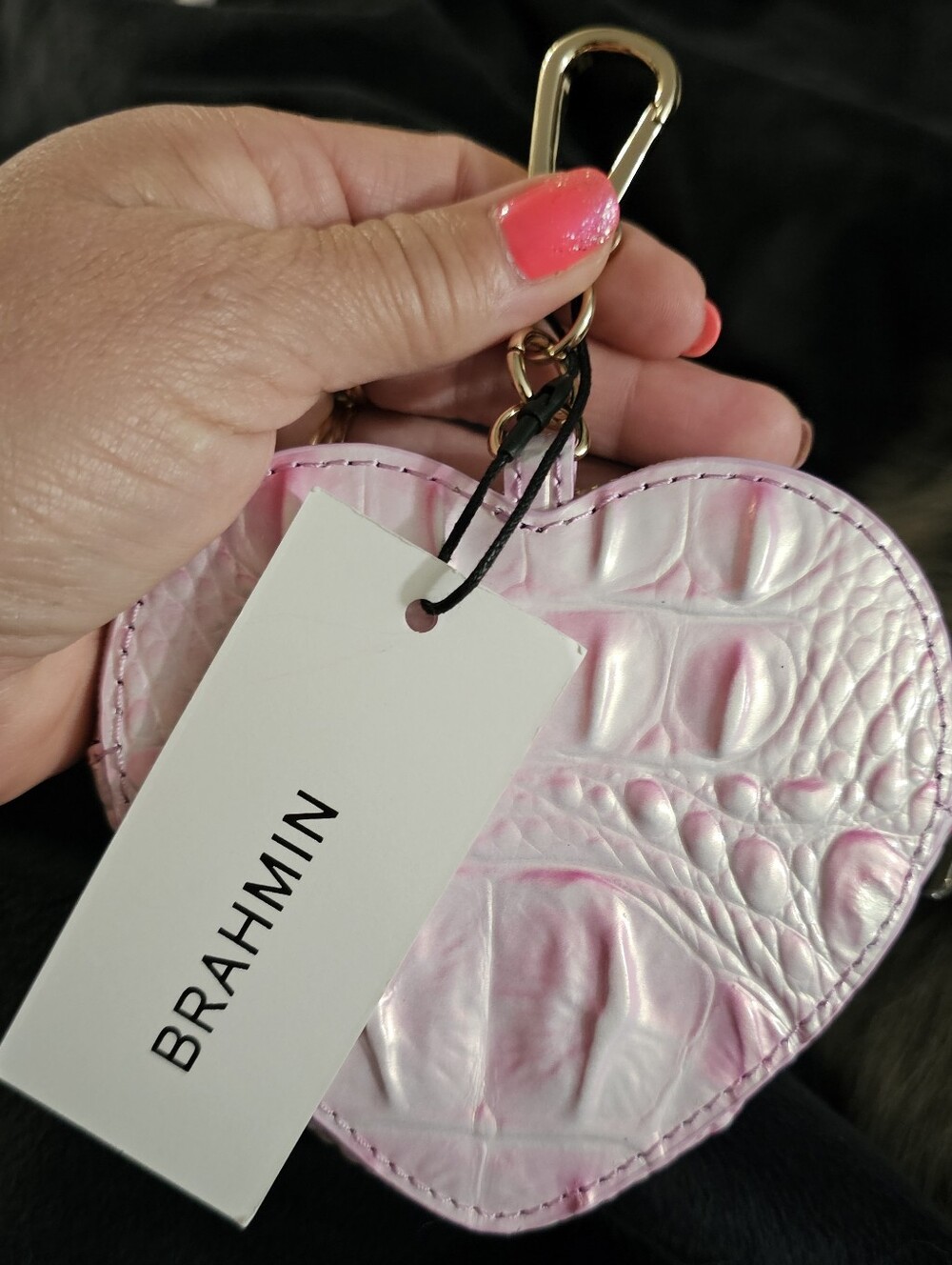 RARE NWT Brahmin Ezra Rose Water Melbourne 3 Eyes On Tote + Heart Pouch Set - Picture 15 of 16